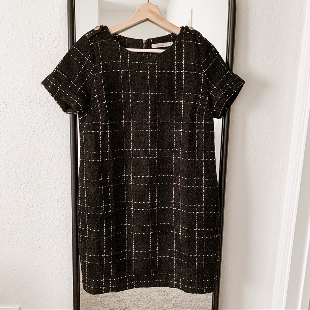 Black shift dress